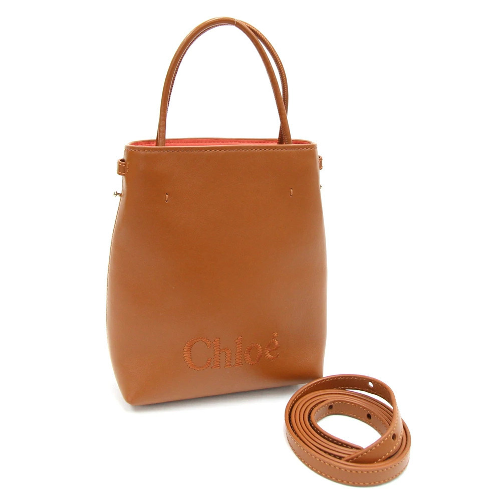 Chloe Handbag Tote Bag Brown Leather Shoulder Crossbody Bag